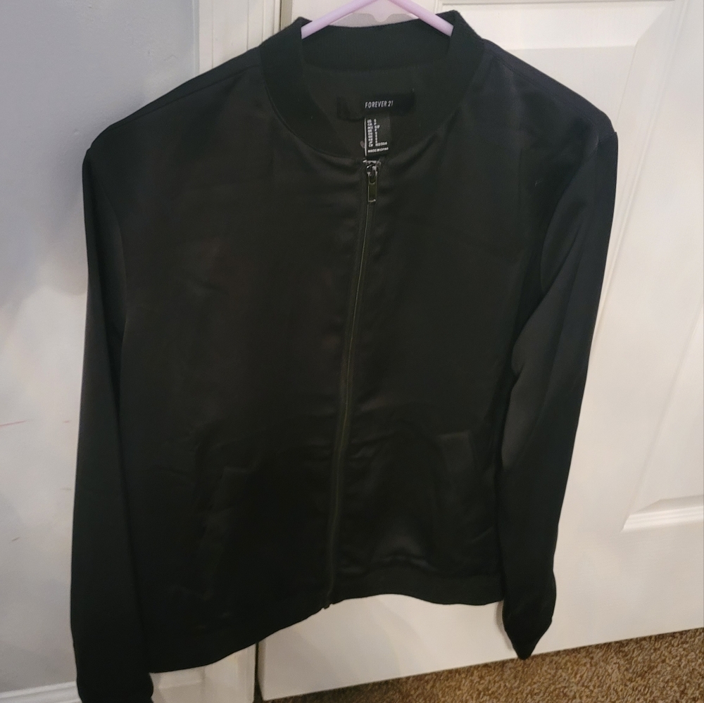 Never worn satin bomber jacket